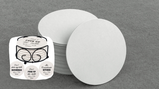Funny Coasters for Drinks Absorbent with Holder