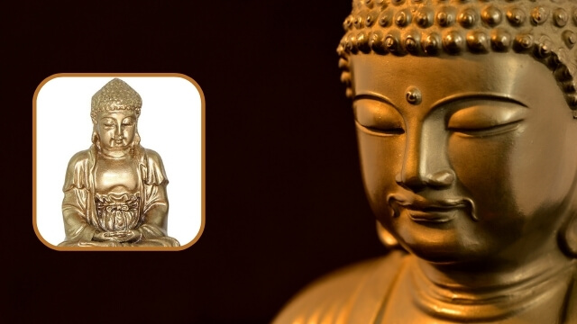 Gold Meditating Buddha Figurines