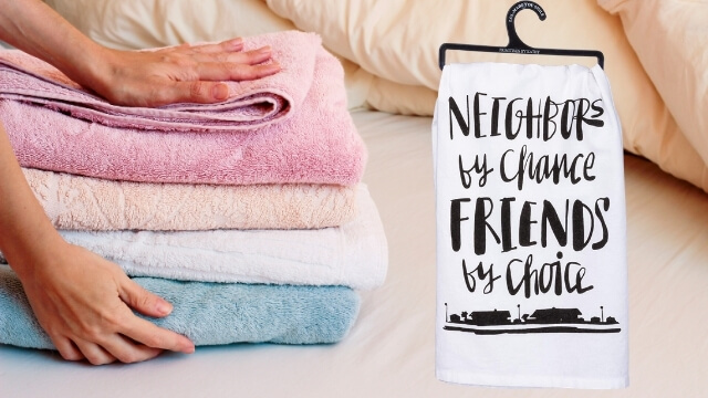 Neighbor Chance Friends Dish Towel